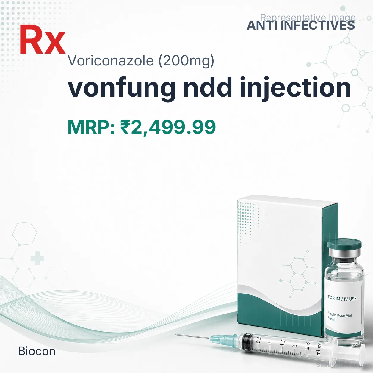 vonfung ndd injection Allopathy (Voriconazole (200mg)) - Uses in Hindi, Side Effects, Substitutes & Price in India