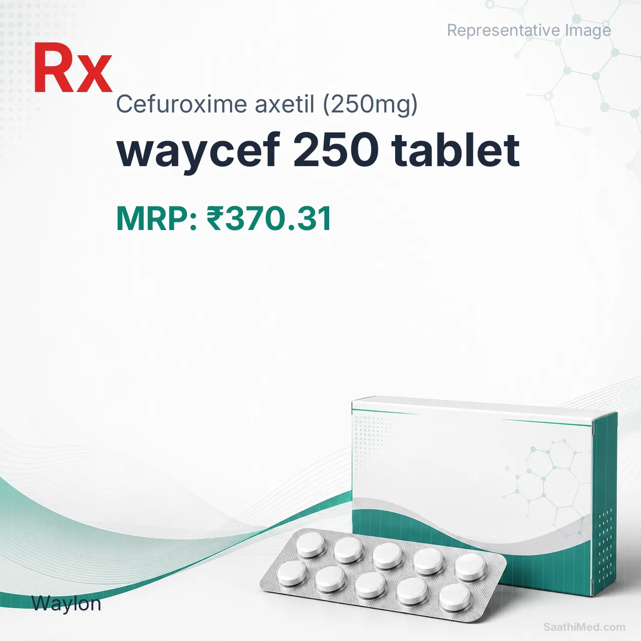 waycef 250 tablet Allopathy (Cefuroxime axetil (250mg)) - Uses in Hindi, Side Effects, Substitutes & Price in India