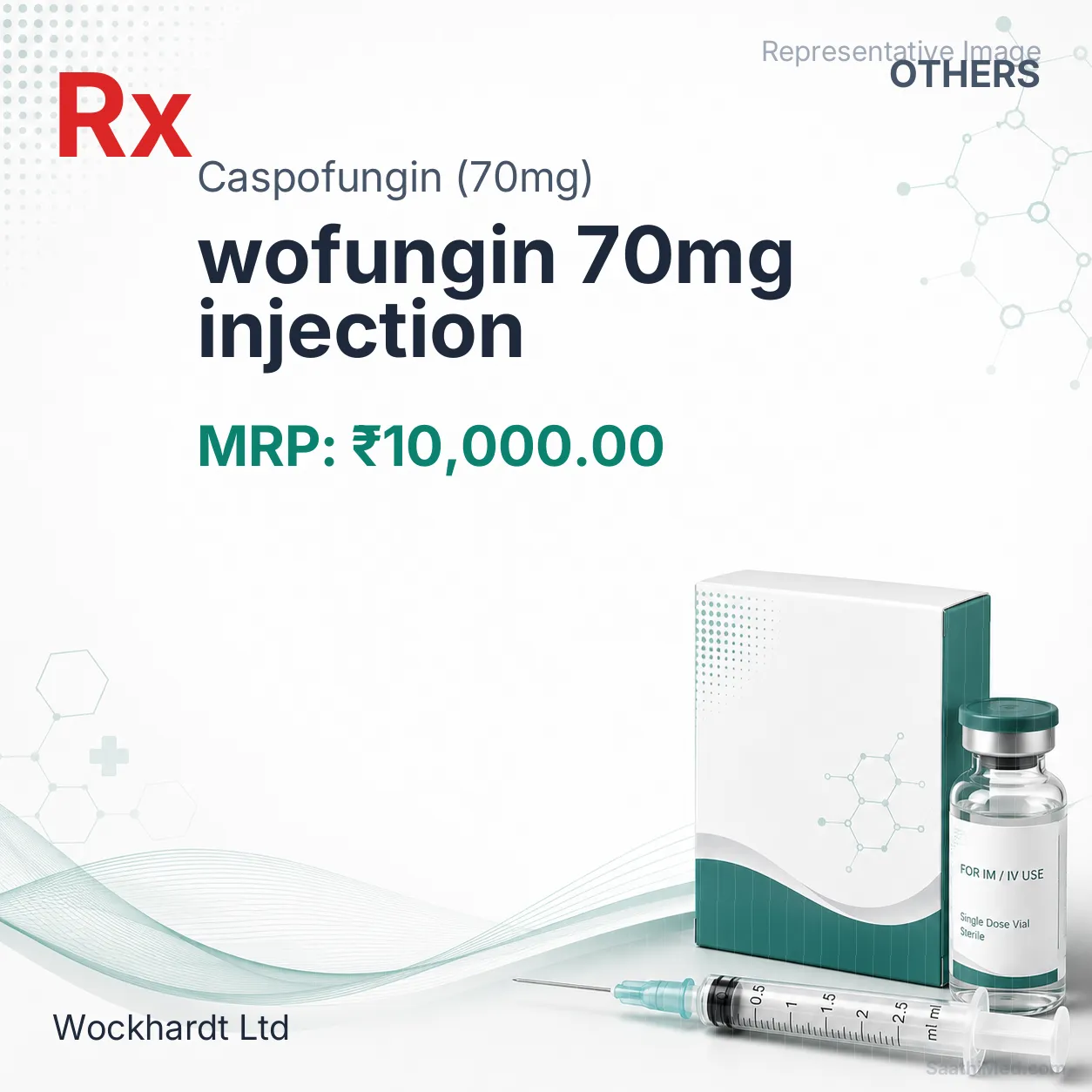 wofungin 70mg injection Allopathy (Caspofungin (70mg)) - Uses in Hindi, Side Effects, Substitutes & Price in India