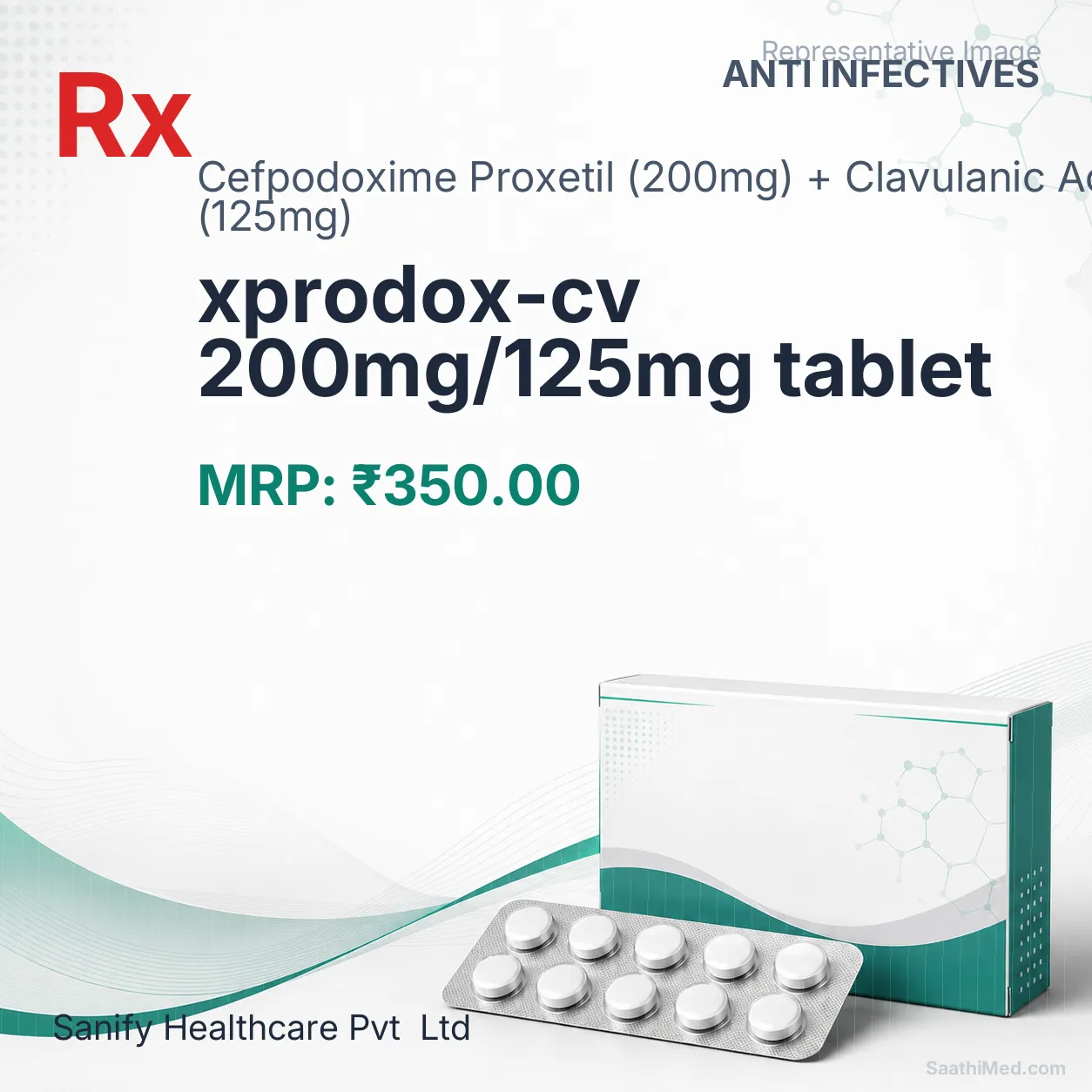 xprodox-cv 200mg/125mg tablet Allopathy (Cefpodoxime Proxetil (200mg)) - Uses in Hindi, Side Effects, Substitutes & Price in India