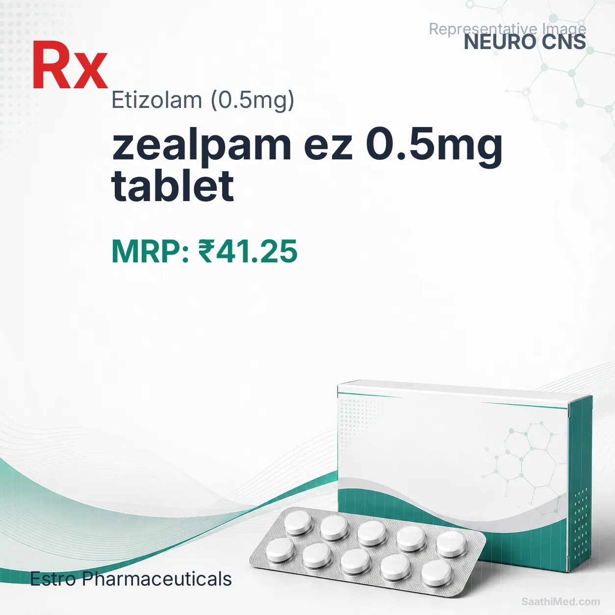 zealpam ez 0.5mg tablet - Etizolam (0.5mg) medicine