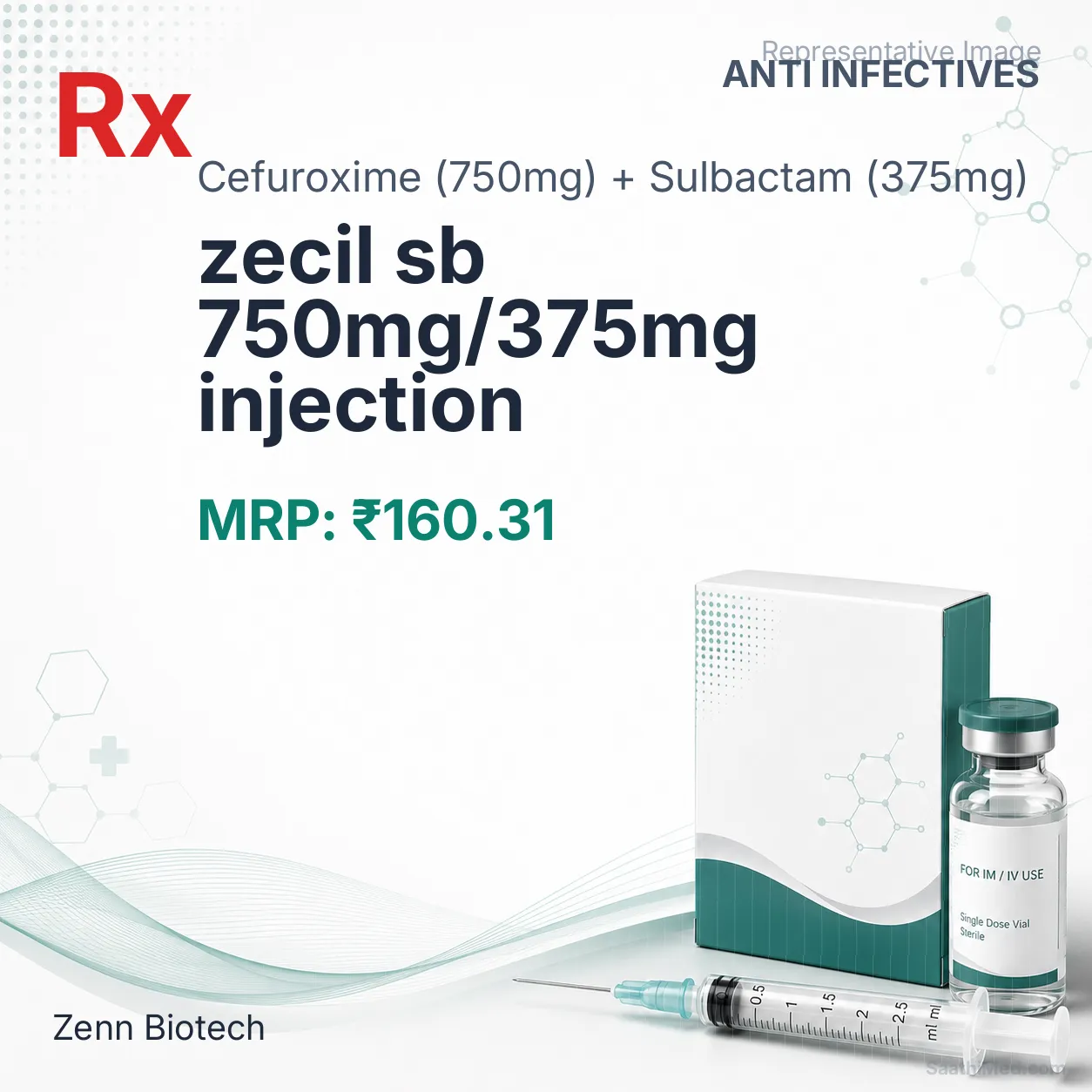 zecil sb 750mg/375mg injection Allopathy (Cefuroxime (750mg)) - Uses in Hindi, Side Effects, Substitutes & Price in India