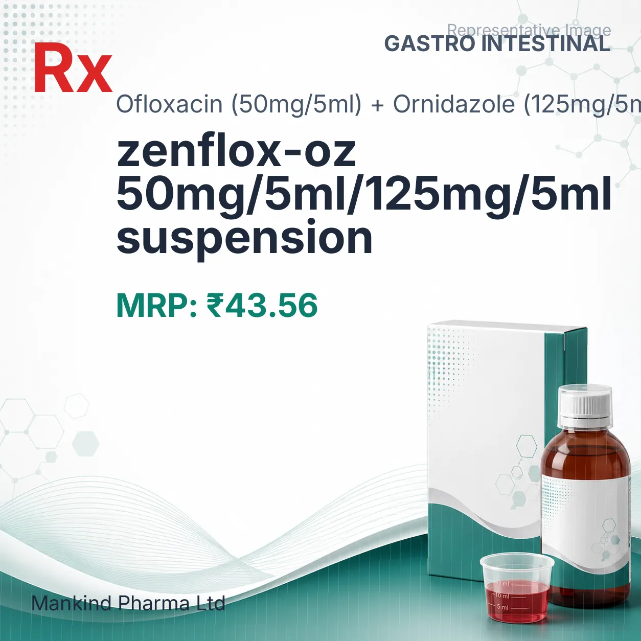 zenflox-oz 50mg/5ml/125mg/5ml suspension Allopathy (Ofloxacin (50mg/5ml)) - Uses in Hindi, Side Effects, Substitutes & Price in India
