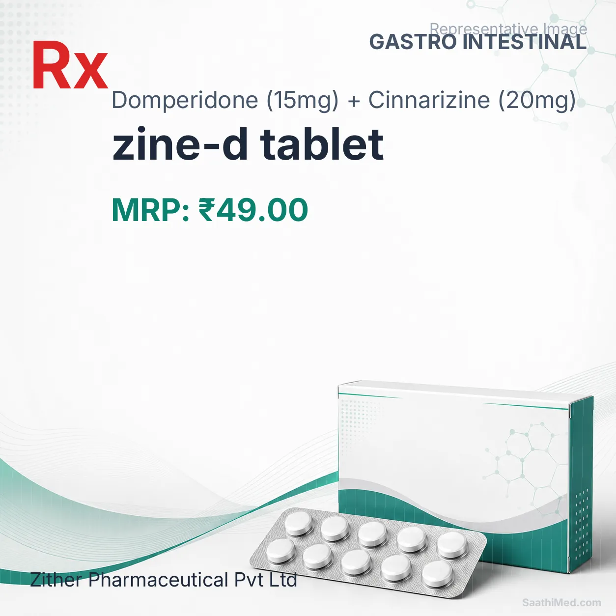 zine-d tablet Allopathy (Domperidone (15mg)) - Uses in Hindi, Side Effects, Substitutes & Price in India